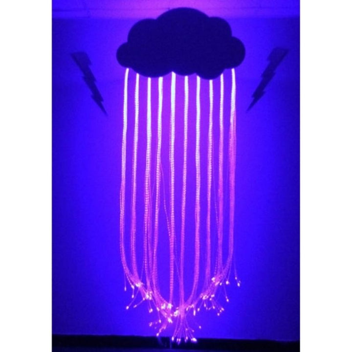 Experia Fiber Optic Raincloud - Front View Purple Light