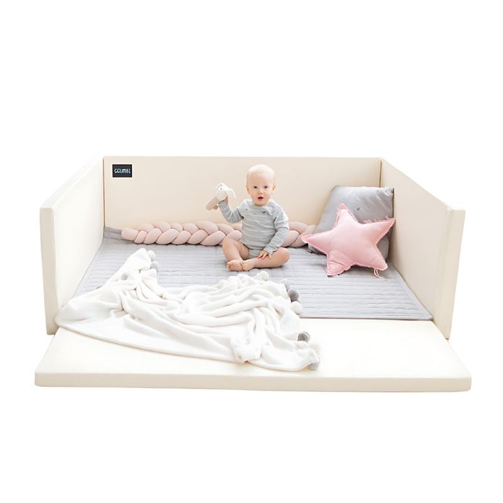 Ggumbi Lucky Star Clean Bumper Play Room - Ivory - Extra Large - Landscape View Baby Active