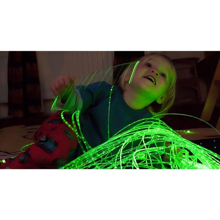 Micro LED 4000 With Fibre Optic Spray Harness - Light Source & Remote Included - Child Active Play Green Light