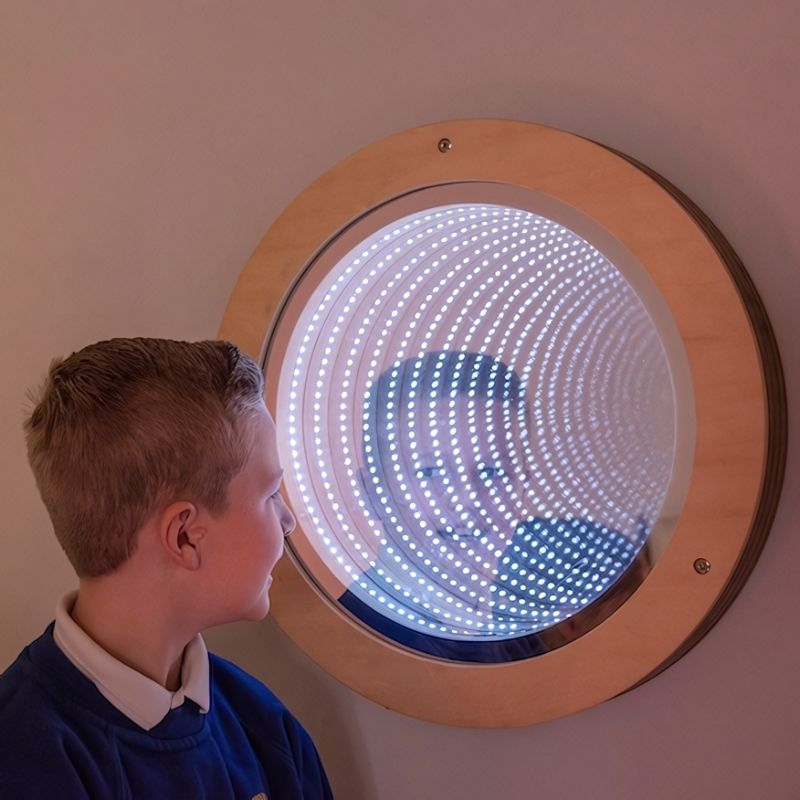TTS Light Up Circular Infinity Mirror - Boy Child Active Play