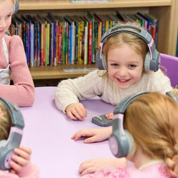 TTS ClassCast Audio Broadcasting Headphones (6 Pack) - Top View Kids Acytive Play