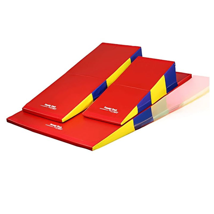 Tumbl Trak Folding Incline Mat - Primary Rainbow