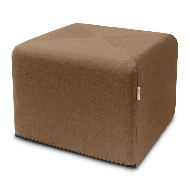 Jaxx Monroe 24in foam ottoman in earth brown performance fabric, flexible seating for classrooms and home