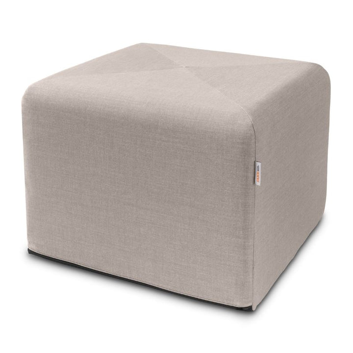 Jaxx Monroe 24in foam ottoman in poppy shark grey performance fabric, flexible seating for classrooms and home
