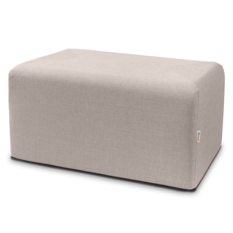 Jaxx Monroe 36in rectangular foam ottoman in shark grey performance fabric, flexible seating and coffee table for classrooms and home