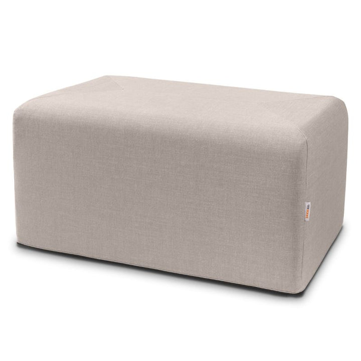 Jaxx Monroe 36in rectangular foam ottoman in shark grey performance fabric, flexible seating and coffee table for classrooms and home