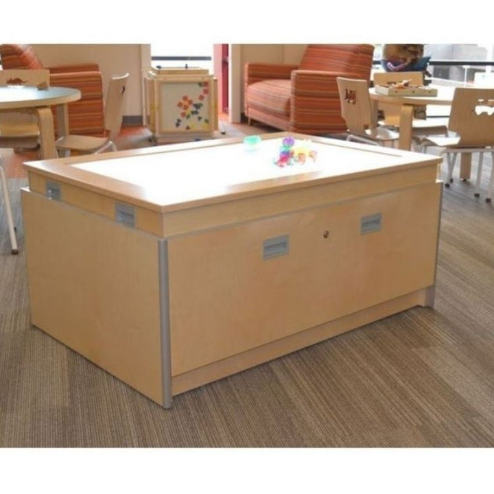 3branch Lightbox Discovery Table configuration showing modular activity top options for versatile early learning and sensory exploration