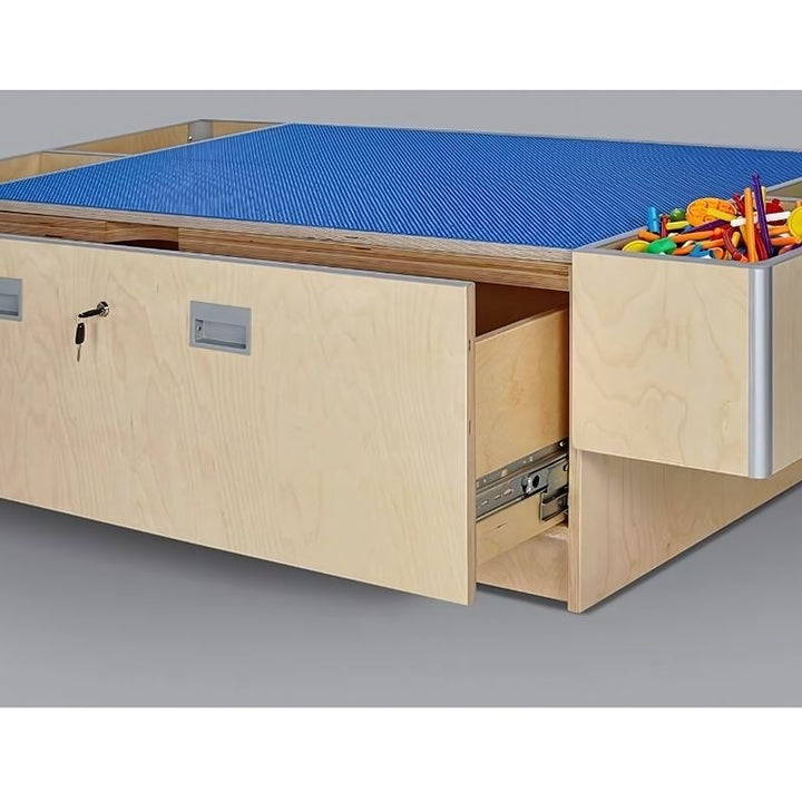 3branch Double Discovery Table - Landscape View Open Drawer
