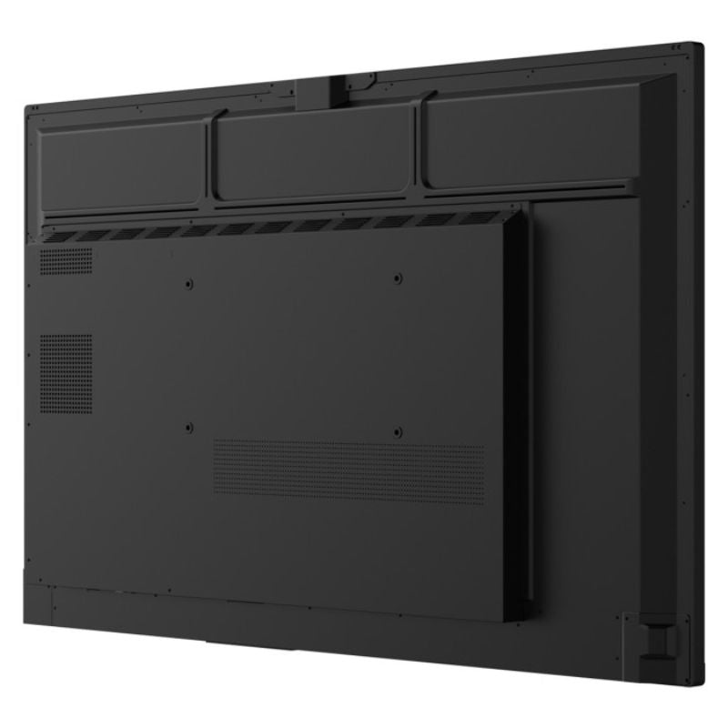 ViewSonic IFP5541 interactive display rear panel viewed from an angle, showing side connection ports