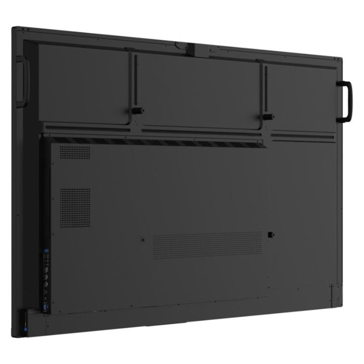 Rear angled view of the ViewSonic IFP5541 55 inch interactive display showing mounting points and vents