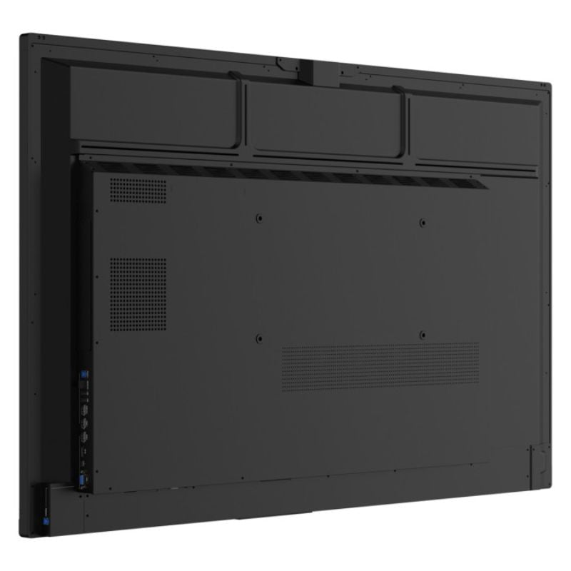 Rear angled view of the ViewSonic IFP5541 interactive display showing VESA mounting points and rear ports