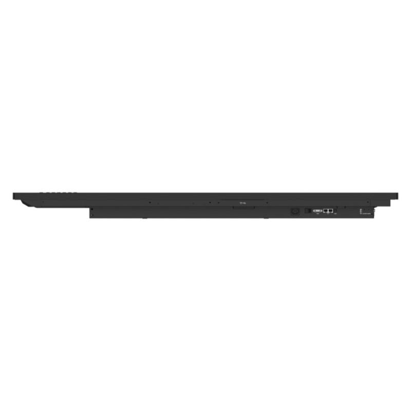 Close-up of the ViewSonic IFP5541 interactive display's bottom edge showing HDMI, USB-C and network ports