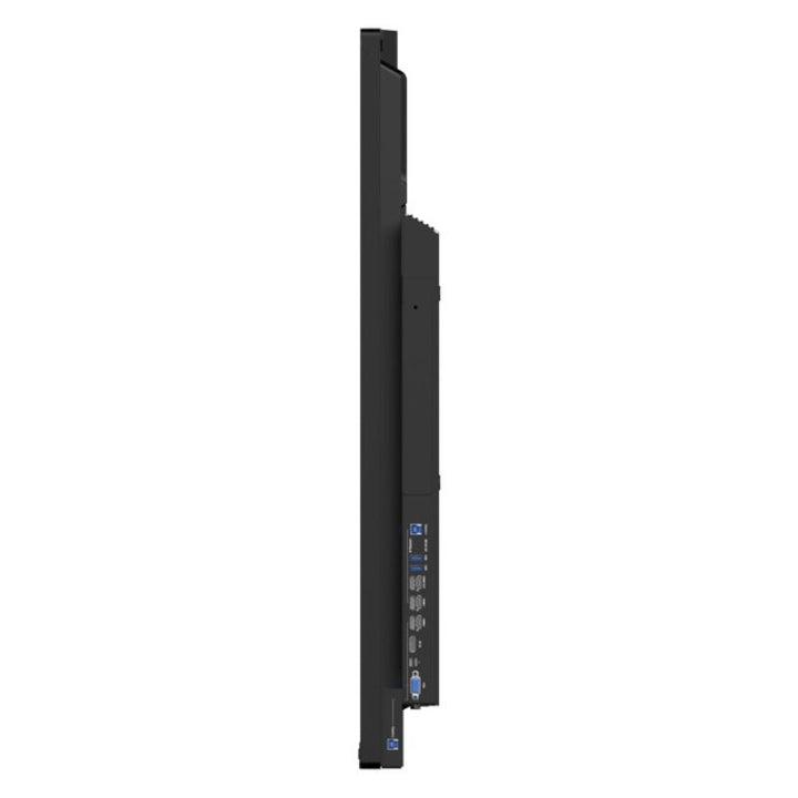 Side profile of the ViewSonic IFP5541 55 inch interactive display showing the slim panel and side connections