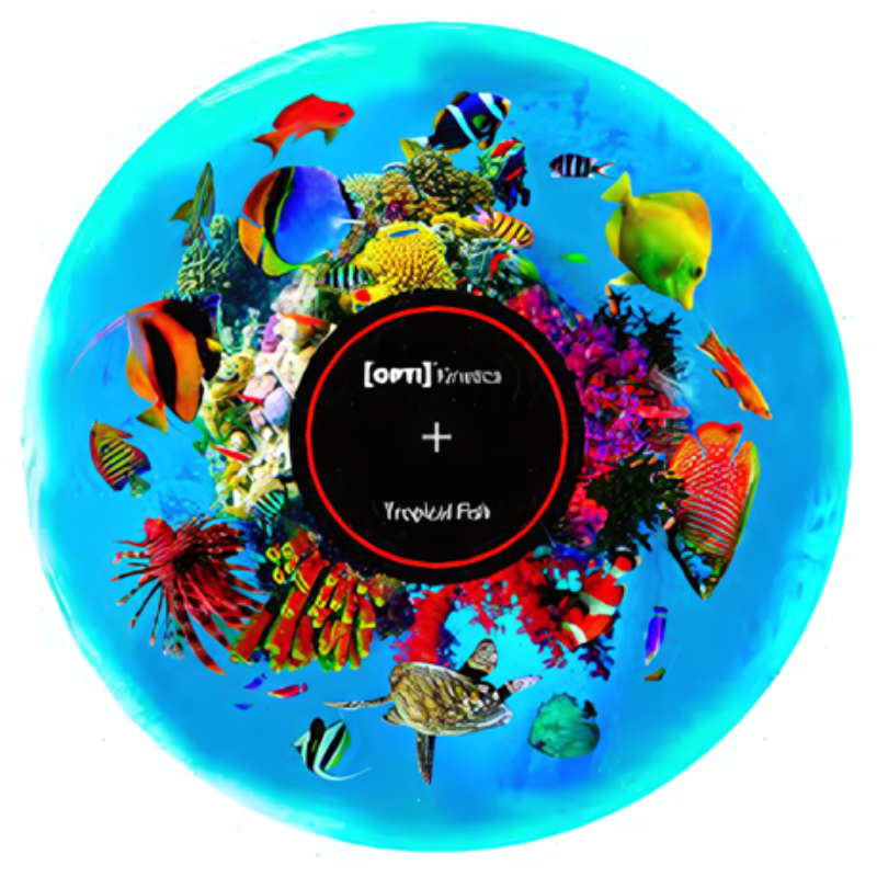 AHS Relaxation Mirrored Bubble Rover Tropical Fish Wheel