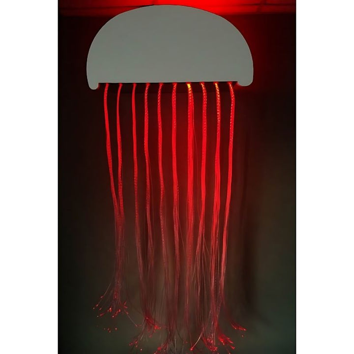 Experia Fibre Optic Jellyfish - Front View Red Light
