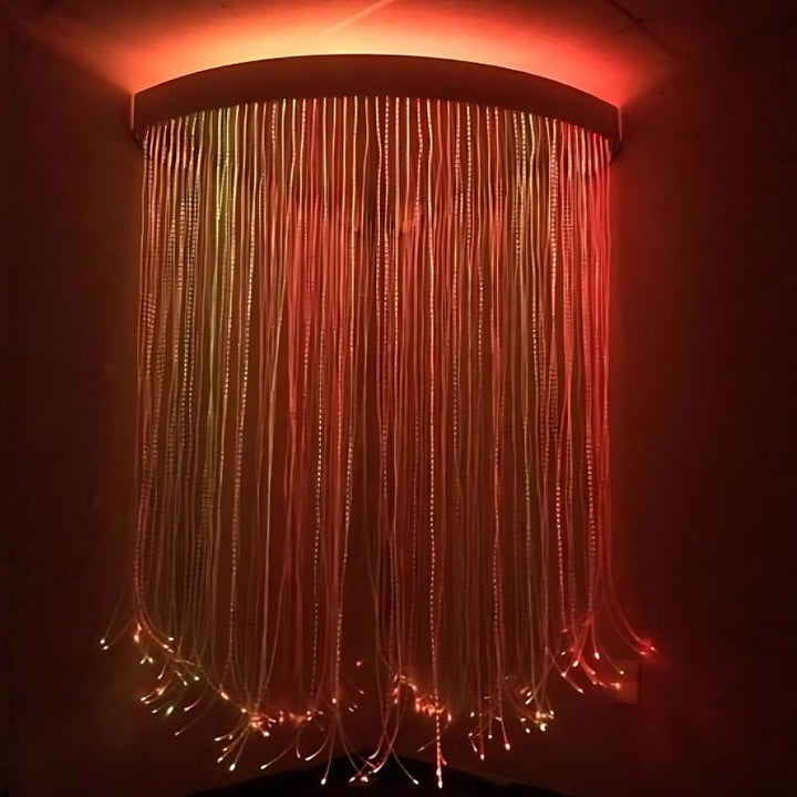Experia Fibre Optic Sensory Corner Shower - Corner View Red Light
