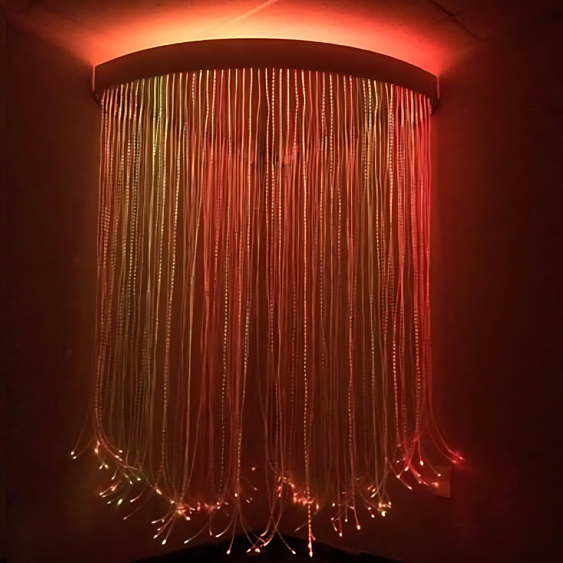 Experia Fibre Optic Sensory Corner Shower Reddish Close Up