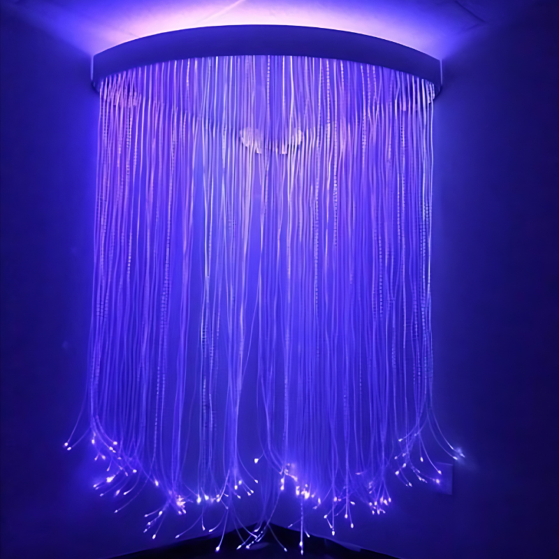 Experia Fibre Optic Sensory Corner Shower Purplish Close Up