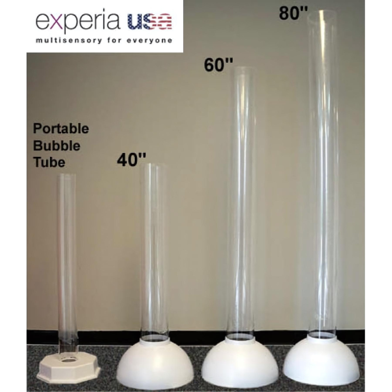 Experia IRiS LED Bubble Tube Sizes Display