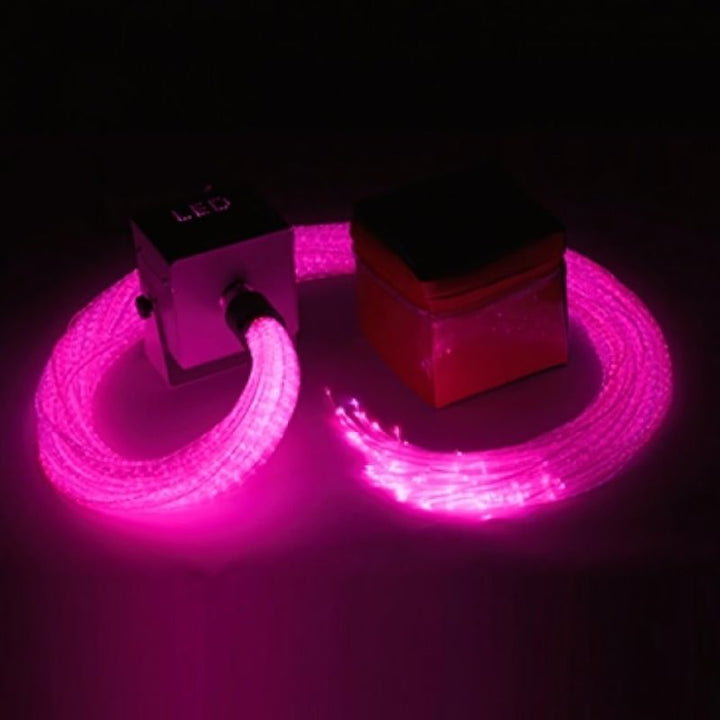 Experia IRiS LED Fiber Optic Bundle w/ Qube - Close Up View Purle Light