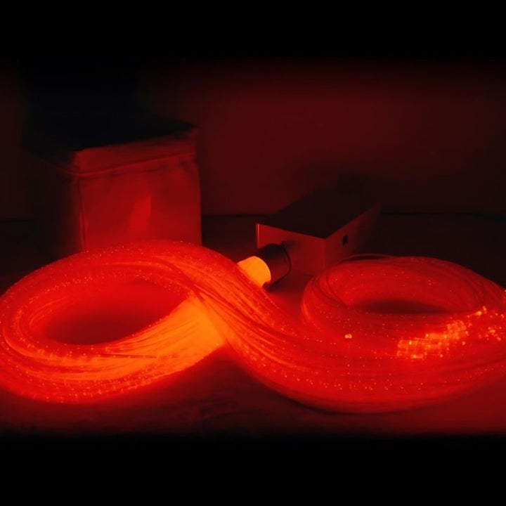 Experia IRiS LED Fiber Optic Bundle w/ Qube - Close Up View Red Light