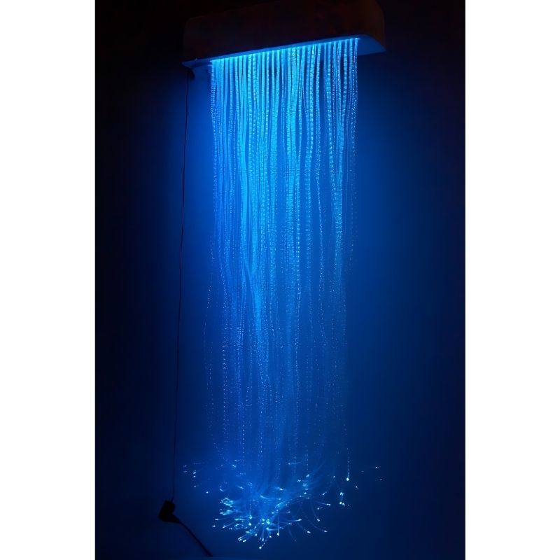 Experia LED Fiber Optic Wall Cascade - Front View Blue Light