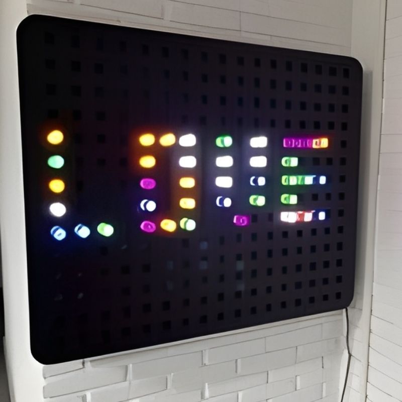 Experia PixelPop Interactive Light Panel - Front View Love