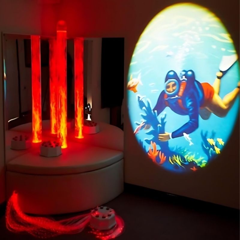 Experia Sensory Corner Bundle - Corner View Projection Scuba Red Light
