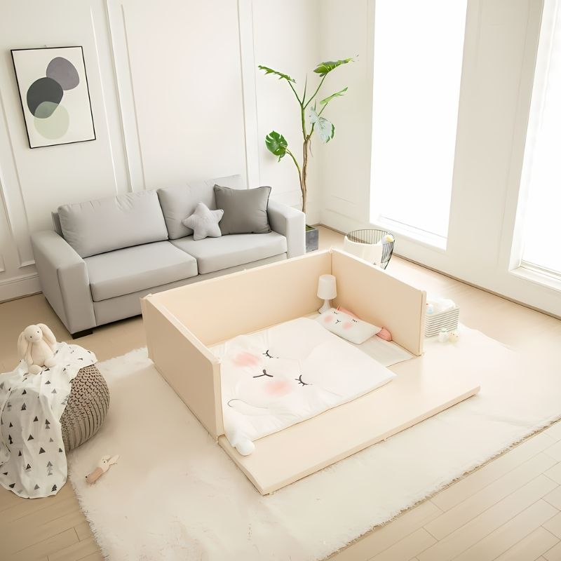 Ggumbi Lucky Star Clean Bumper Play Room - Ivory - Extra Large - Landscape Indoor View
