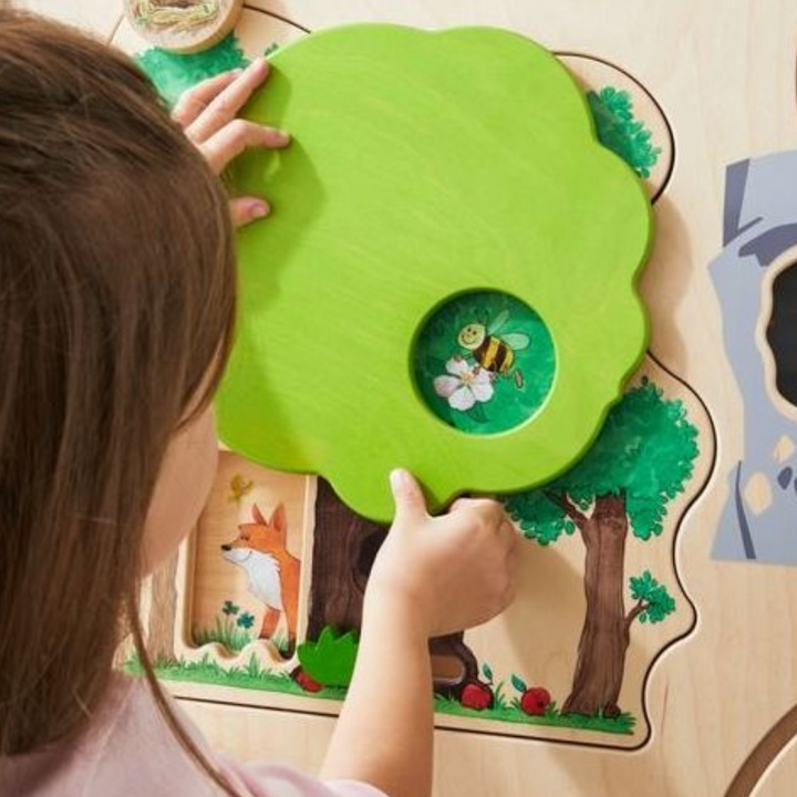 HABA Pro Forest Sensory Wall Elements Panel Child Active Close Up