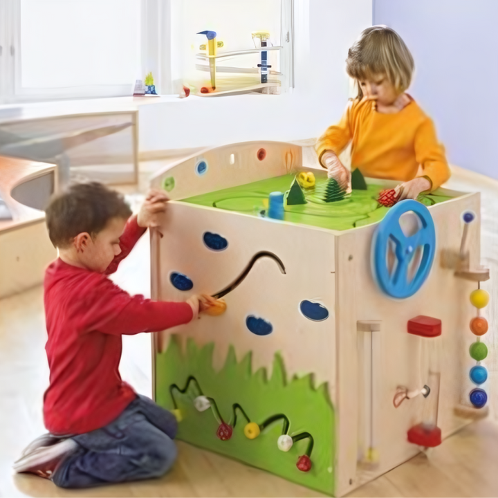 HABA Pro Multi Learning Cube - Sensory Island Two Child Active Play