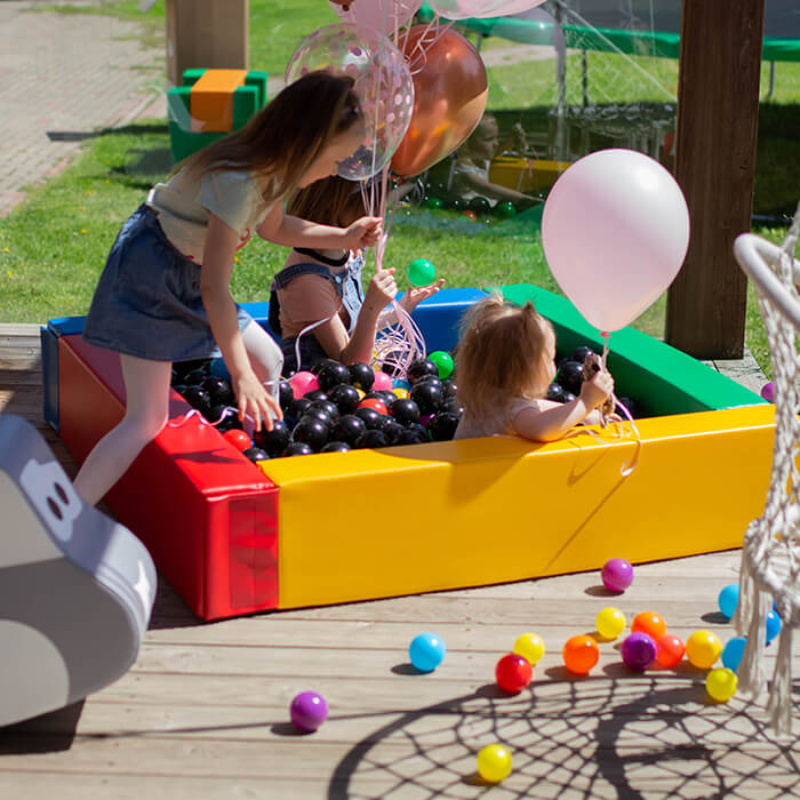 IGLU Soft Play Square Ball Pit - Ball Play Heaven Multi Color Three Kids Active Play