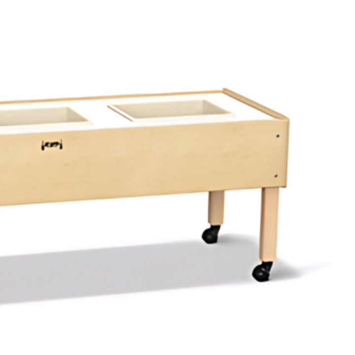 Jonti-Craft Toddler 3 Tub Sensory Table Right Wheels