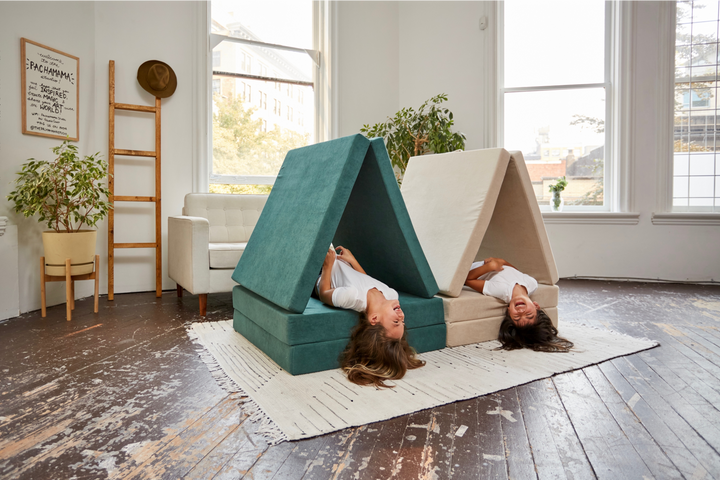 Kiddie Couch Green and Beige Fort Play