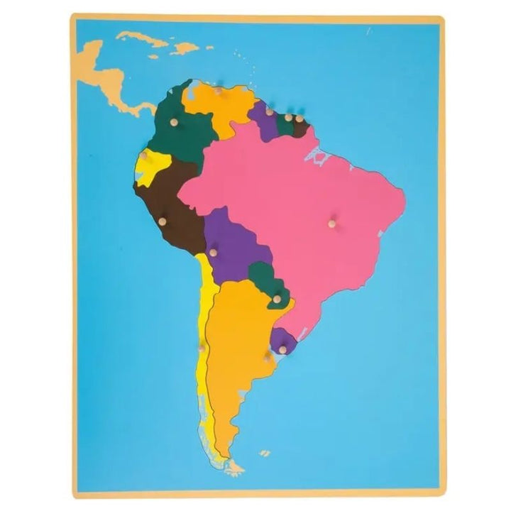 Kinderhuis Cabinet Of The World with 8 Maps - South America Map
