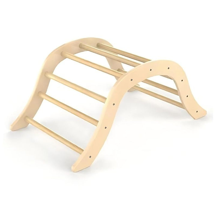 Kinderhuis Climbing Pickler Triangle and Arch 3pc Set - Natural Arch