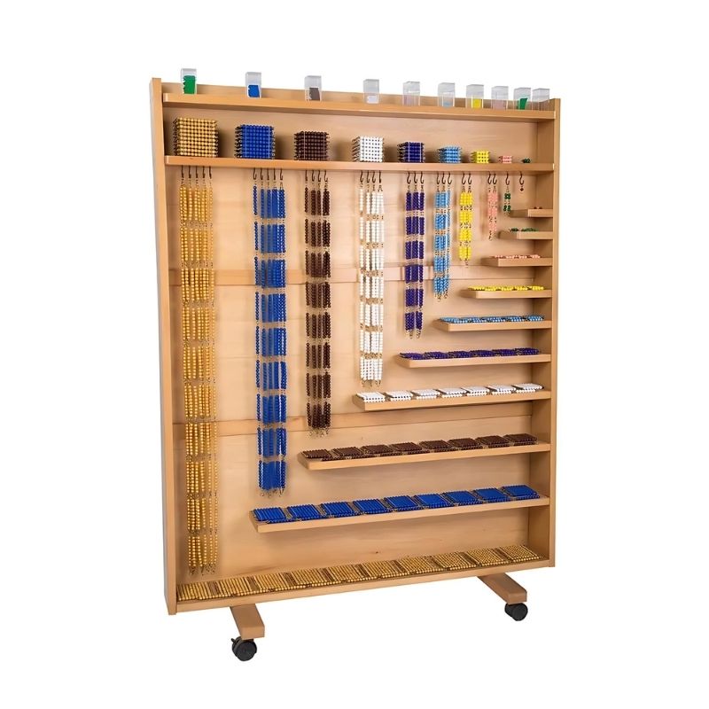 Kinderhuis Math Beads & Cabinet Set - Front View
