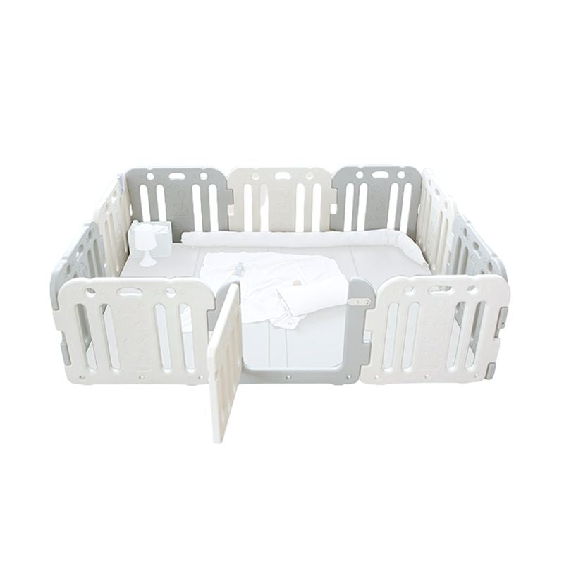 Licoco Playmat + Ggumbi Play Room Set - 140x200 - Landscape View Mat and Room Open Door
