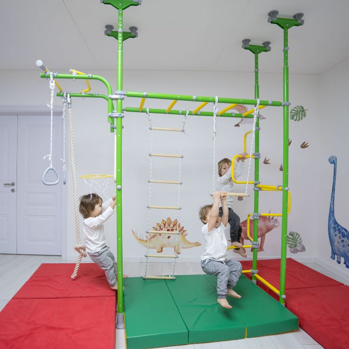LimiKidsPegasusIndoorPlaysetwithMonkeyBars_3 - Kids playing portrait view