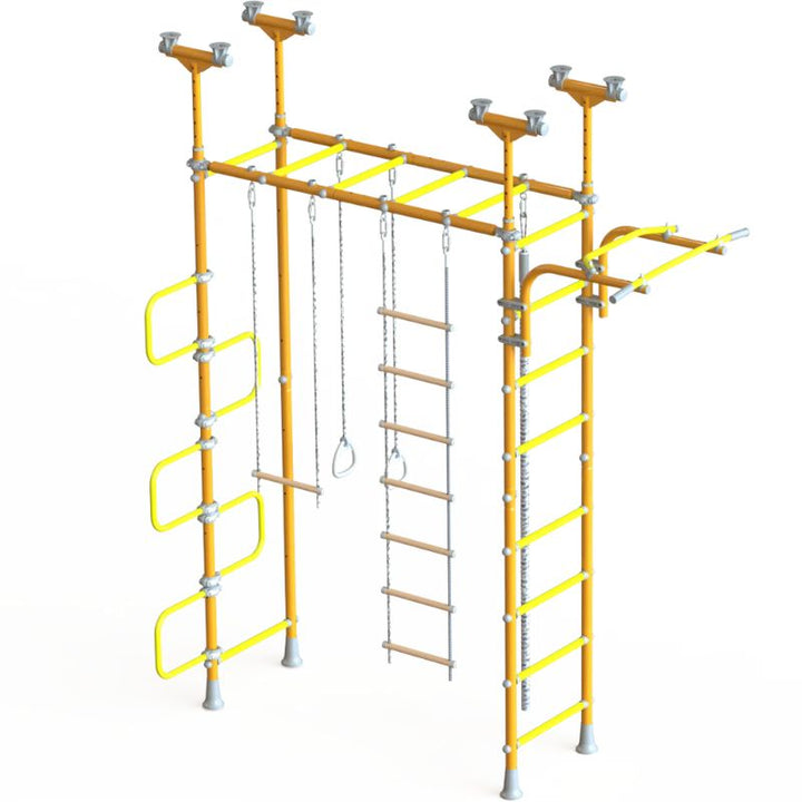 LimiKidsPegasusIndoorPlaysetwithMonkeyBars_8 - YellowOrange Top View