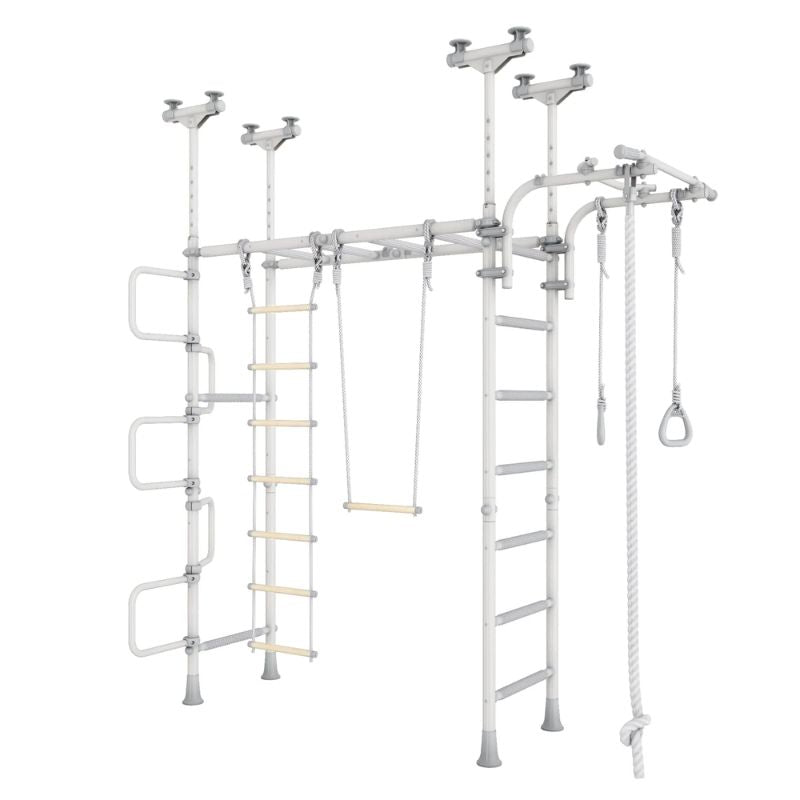 LimiKids_Pegasus_Indoor_Playset_with_Monkey_Bars_9 - GrayWhite Portrait View
