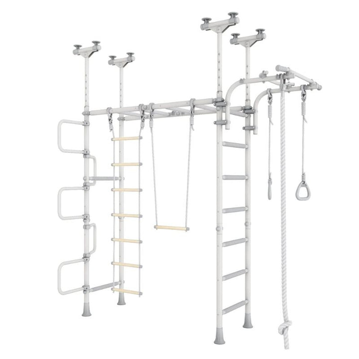 LimiKids_Pegasus_Indoor_Playset_with_Monkey_Bars_9 - GrayWhite Portrait View