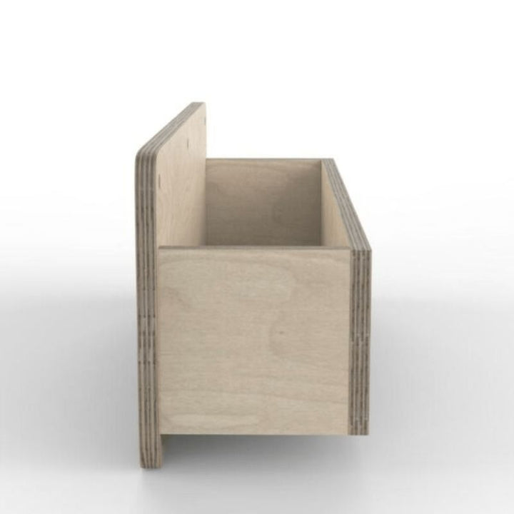 LiteZilla Wooden Storage Box - Left Side View
