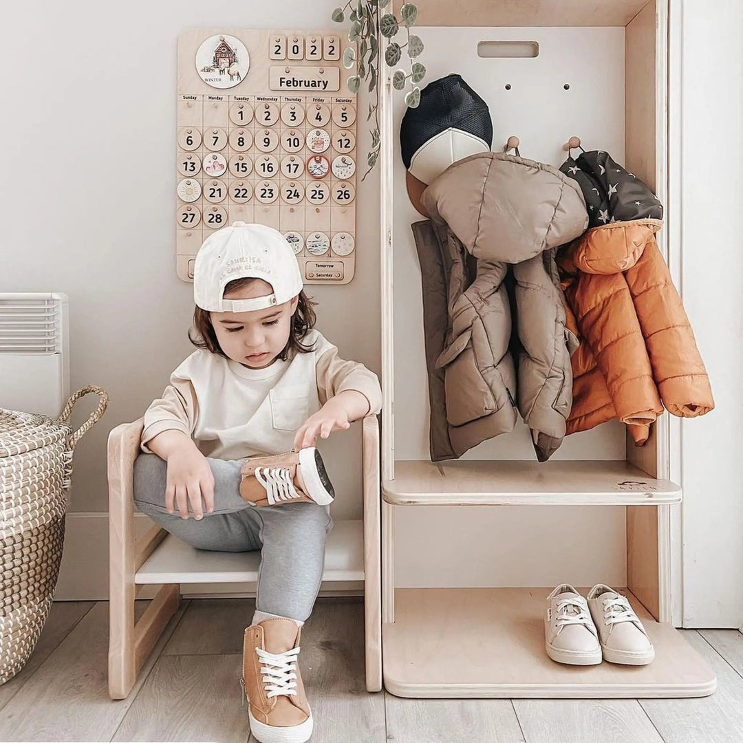 Sapiens Child - MANGO - Montessori Cubby Coat Rack