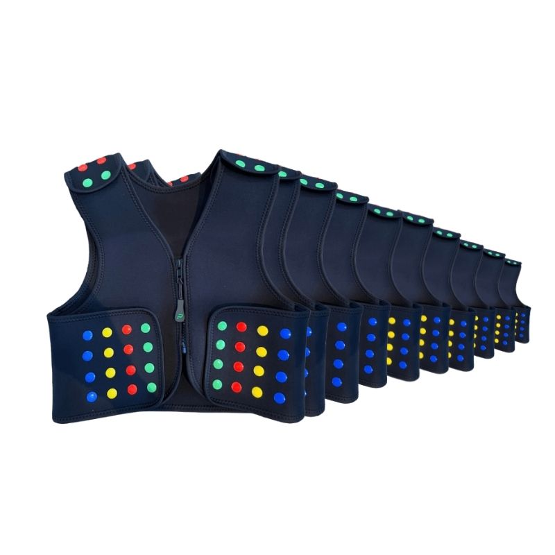 Power WearHouse ProPower Compression Vest For Kids - 10 Vest Bundle - Clean Front View