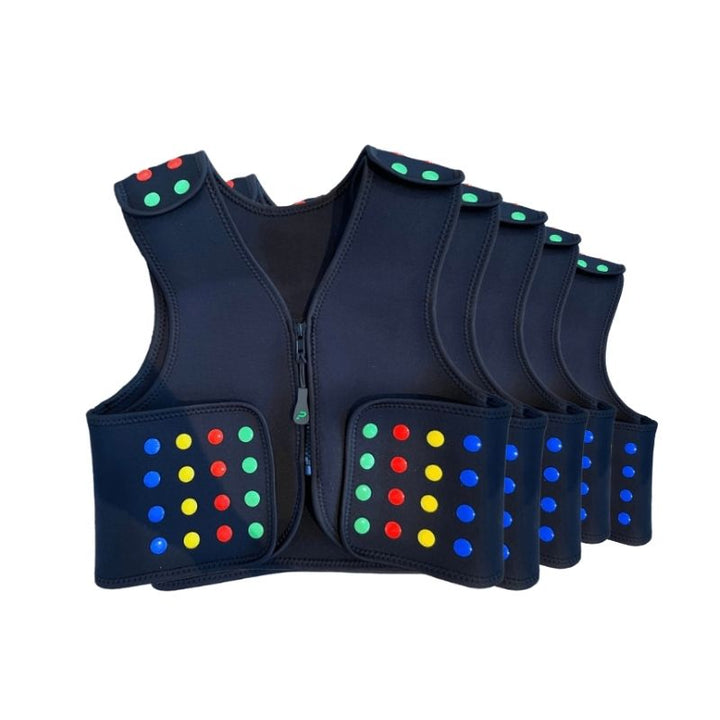 Power WearHouse ProPower Compression Vest For Kids - 5 Vest Bundle - Clean Front View