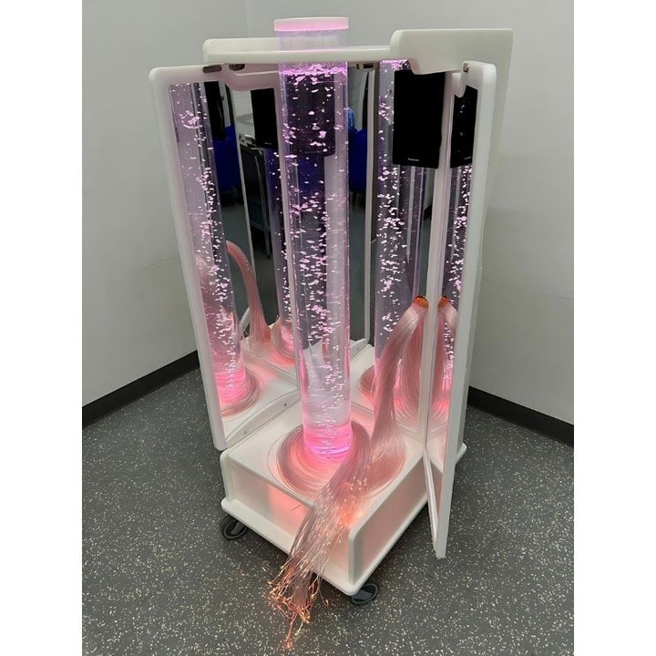 AHS Relaxation Mirrored Bubble Rover - Medical Grade - Corner View Pink Light
