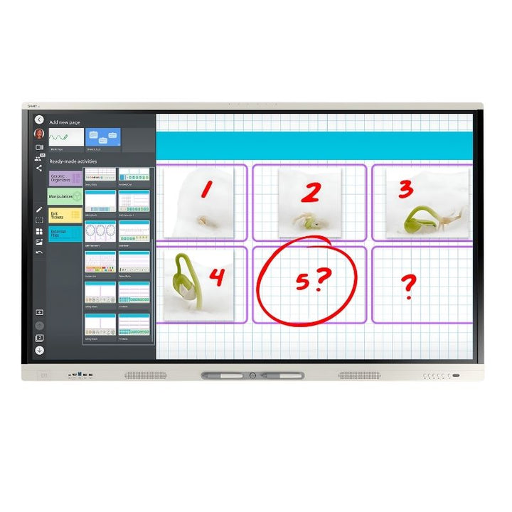 SMART Board MX Pro Series Interactive Display with iQ - Front Clean View Number Question
