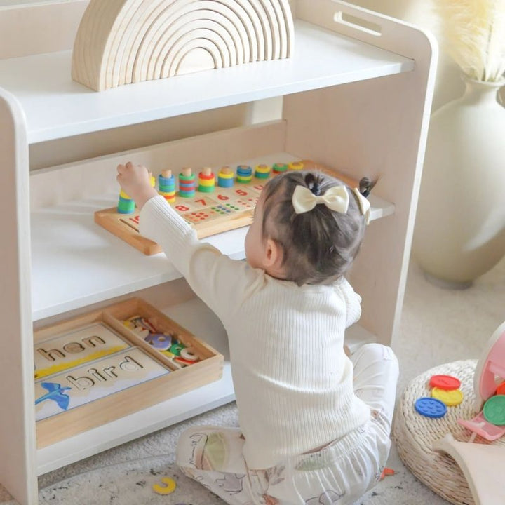 Sapiens Child - BANANA - Montessori Shelf with Borders - Landscape View Active Child Play