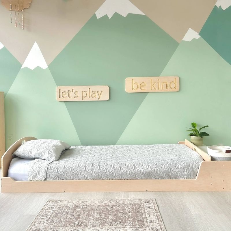 Sapiens Child - CHERRY TWIN - Montessori Floor Bed - Landscape View